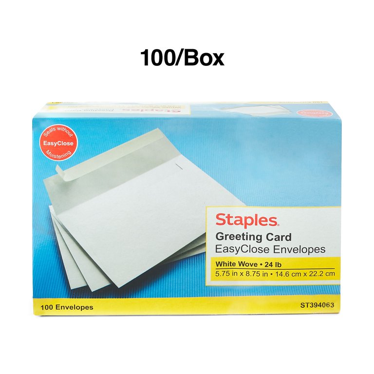Staples EasyClose Boxed Invitation Paper, Self Seal Greeting Card