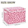 thumbnail image 5 of Yayeee Collapsible Cube Storage Bin with Lid Fabric Closet Decorative Basket with Handles, Strawberry Bliss, 5 of 7
