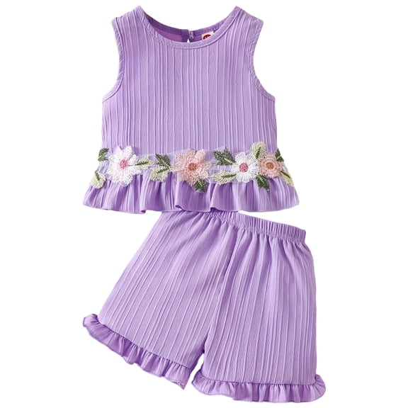 Soepste Toddler Summer Outfits Size 5 Girls Clothes Toddler Girls Summer Outfit Top And Shorts Clothing Set