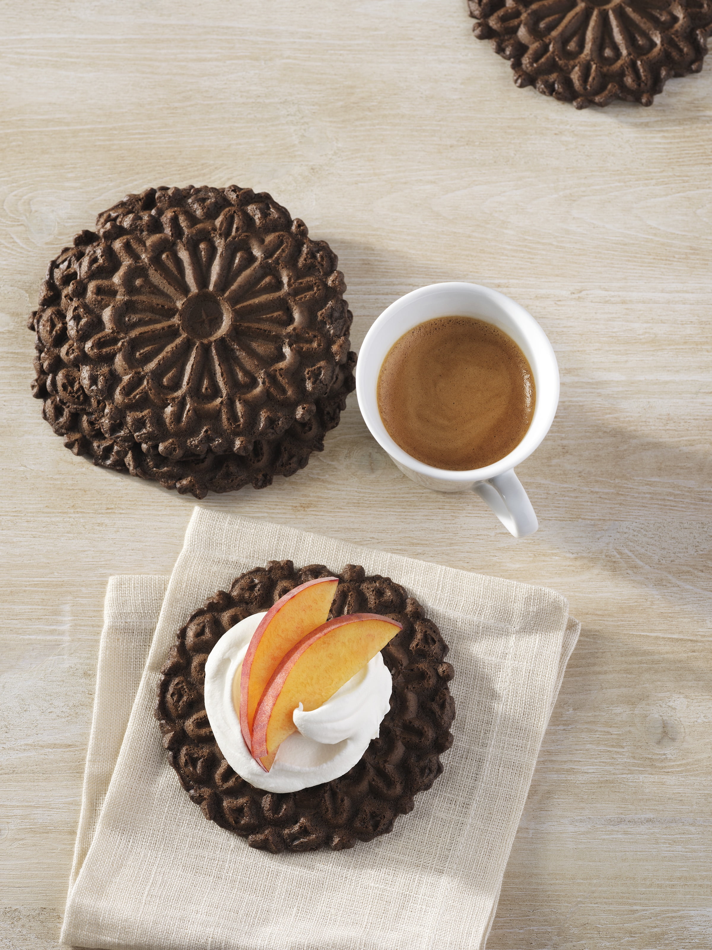 Reko Pizzelle Dark Chocolate, Italian Style Waffle Cookies, Baked, Single pack, 5.25oz, 150g