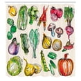 thumbnail image 2 of Ambesonne Vegetable Art Shower Curtain, Organic Food Fine Art, 69"Wx70"L, Champagne Multicolor, 2 of 4