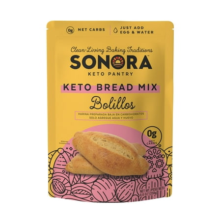 Sonora Keto Bread Mix GGA1 | 0g NET CARBS | Mexican Bolillos French Bread Rolls & Buns | Low Carb | Bread Machine Compatible (8.8oz – Makes 8) Sonora Keto Bread Mix GGA1 | 0g NET CARBS | Mexican Bolillos French Bread Rolls & Buns | Low Carb | Bread Machine Compatible (8.8oz – Makes 8)