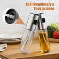 thumbnail image 5 of 2 Pack Oil Sprayer for Cooking, Upgraded Refillable Olive Oil Spray Bottle Mister with Brush for Air Fryer Oil Vinegar Portable Glass Kitchen Gadget for BBQ, Salad, Roasting, 5 of 7