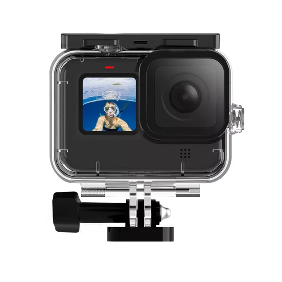 Diving Housing for GoPro Hero 12/11/10/9 Black – 45M Waterproof Case with Durable Clear Shell & Secure Mounting Base