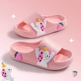 thumbnail image 4 of Quealent Kids Slides for Girls Boys Toddler Cloud Slides Animal Quick Drying Beach Slides Toddler Pool Shower Flip Flops Slippers Pink for Size 11.5, 4 of 7