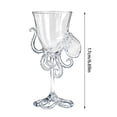 thumbnail image 2 of Sea Creature Stemmed Cocktail Goblet, Hand Blown Octopus & Sea Turtle Glass, Coastal Decorative Drinkware For Home Bar, 2 of 5