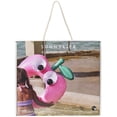 thumbnail image 2 of Sunnylife: Kids Tube Pool Ring - Poppy the Peach - Pink Inflatable Fruit-Shaped Character Float, 3D Eyes, Pool & Water Play, Split Ring Entry, Kids 3+, 2 of 7