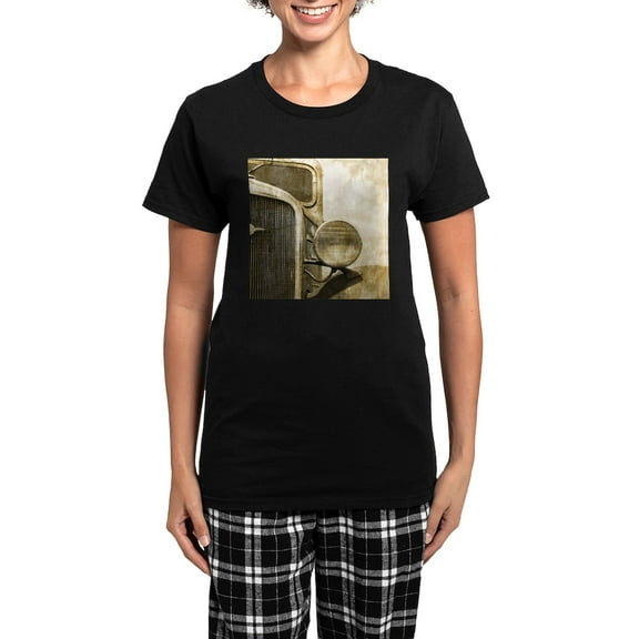 CafePress - Vintage Farm Truck Pajamas - Women's Short Sleeve Print T-Shirt and Pants Dark Cotton Pajama Set