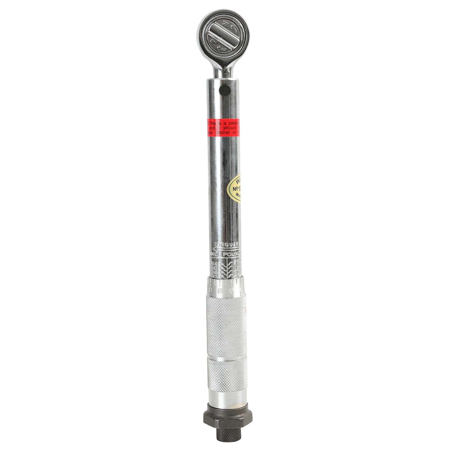 GreatNeck Click Style Torque Wrench, Chrome Plated Alloy Steel, 3/8" Drive, 120 to 960 in/lb Range