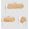 thumbnail image 1 of -1/2/3 Ganchos de madera sin perforaciones Autoadhesivo Abs Viscosa Ganchos fuertes Ganchos de pared para puertas Toalla Sombrero Bastidores de almacenamiento Órgano de pared LingWen 8390611453046, 1 of 1