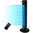 thumbnail image 1 of Simple Deluxe Ventilador de torre oscilante eléctrico de 32 pulgadas con control remoto y 3 velocidades, 3 modos, ventilador sin aspas de bajo ruido para interior, dormitorio y oficina en casa, negro, 1 of 5