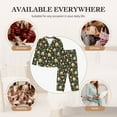 thumbnail image 7 of Lsque Octopuses And Leaves Pattern Long Sleeve Pajama Set for Women - Soft 2-Piece Sleepwear and Loungewear Set with Pockets, Comfy Nightwear-Large, 7 of 7