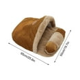 thumbnail image 2 of XGFHYJEH Thick Fleece Warm Dog Cat Tent Cave Nest Bed Slipper Shape Pet Sleeping Bag, Pet Bedding for Small Animals, Pet Beds for Small Dogs Cats, 2 of 7