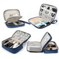 thumbnail image 4 of Seitruly Accesorio electrónico 3 capas Multi-compartimentos Estuche de transporte Capacidad Cable Organizador Bolsa Vacaciones Viajes Cables Cámara Carpetas de archivos Negro, 4 of 6