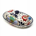 thumbnail image 1 of Encantada MC129D Handmade Pottery Butter Dish, Dots & Flowers, 1 of 3