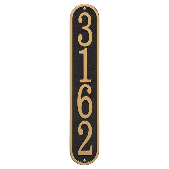 Personalized Cast Metal Address Plaque Vertical