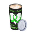 thumbnail image 3 of En mayo usamos verde Mes de concientización sobre la salud mental Taza de viaje de café de acero inoxidable con aislamiento de 20 oz con pajita Taza térmica portátil Juego de tres piezas con pajita, 3 of 7