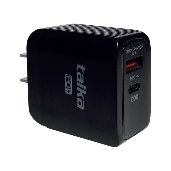 Cargador De Pared USB Y Tipo C Qc 18w TAIKA TK-CC3PD Negro