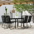 thumbnail image 1 of vidaXL 7 Piece Garden Dining Set Black, 1 of 4