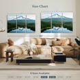thumbnail image 4 of Elephant Stock Mount Hood Lake Reflection Wall Art - Horizontal Multi Panel Canvas - Living Room Wall Decor - Nature Multi Panel - Blue And Green Decor - 57" x 36", 4 of 8