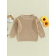 thumbnail image 2 of Bagilaanoe Toddler Baby Girl Boy Knitted Sweater Long Sleeve Pullover 3M 6M 12M 18M 24M 3T Kids Warm Jumpers Tops Fall Loose Knitwear, 2 of 9