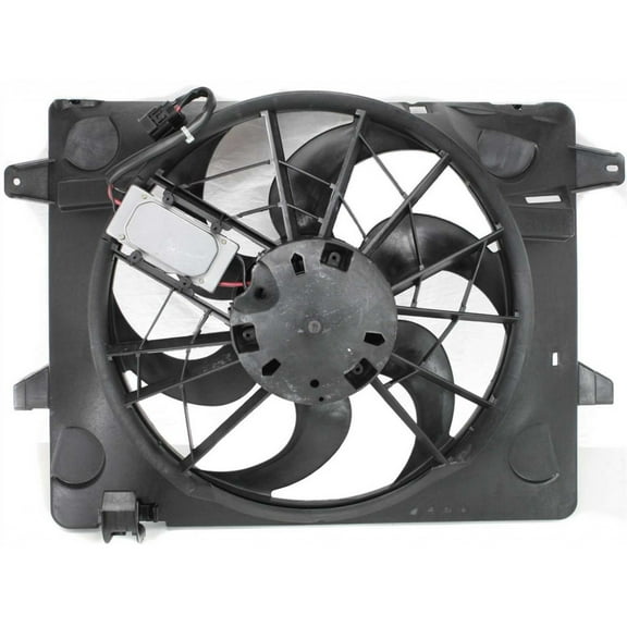 For Ford Crown Victoria / Mercury Grand Marquis Cooling Fan Assembly for Radiator / A/C Condenser 2003 2004 2005 w/ Fan Control Module For FO3115149 | 3W1Z 8C607 BD