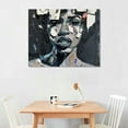 thumbnail image 2 of JEUXUS Black Aluminum alloy Framed Abstract Wall Art Wall Art Black Queen Canvas Wall Art Living Room Decor African American Wall Art Black Art Paintings For Wall Living Room Decor, 2 of 6