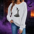 thumbnail image 3 of Trikvn Women's Vintage Witch Graphic Sweatshirts Magic Spell Pullover Tops Fall Long Sleeve Crewneck Shirts Casual Loose Fit Novelty Halloween Outerwear Jumper, 3 of 5