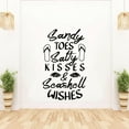 thumbnail image 2 of Sandy Toes Salty Kisses & Seashell Wishes - Beach Quotes Flipflops Vinyl Wall Sticker Art Decal Beach Area Ocean Vibes Chill Out Design Beach House Home Decor Stickers Decoration Size (10x4 inch), 2 of 3