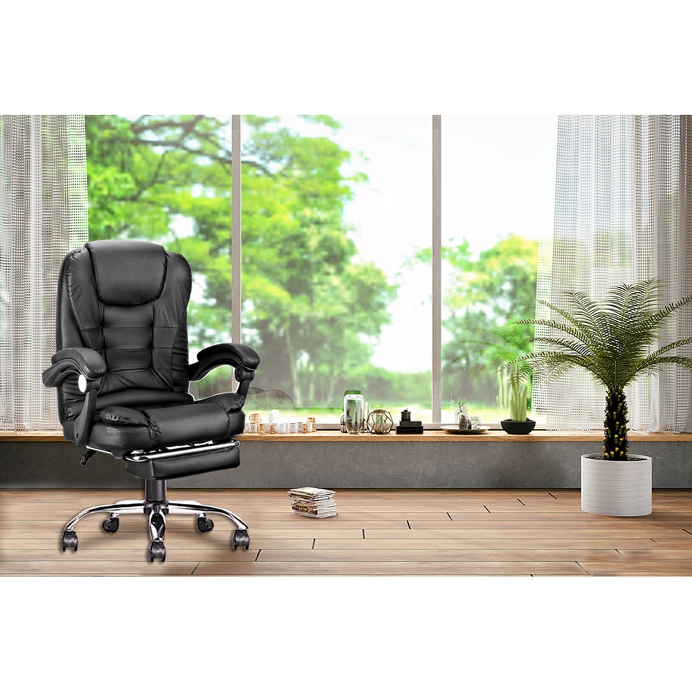 Kepooman Ergonomic High-back Bonded Leather Executive Chair, Adjustable Height and Angle, Black Kepooman Ergonomic High-back Bonded Leather Executive Chair, Adjustable Height and Angle, Black