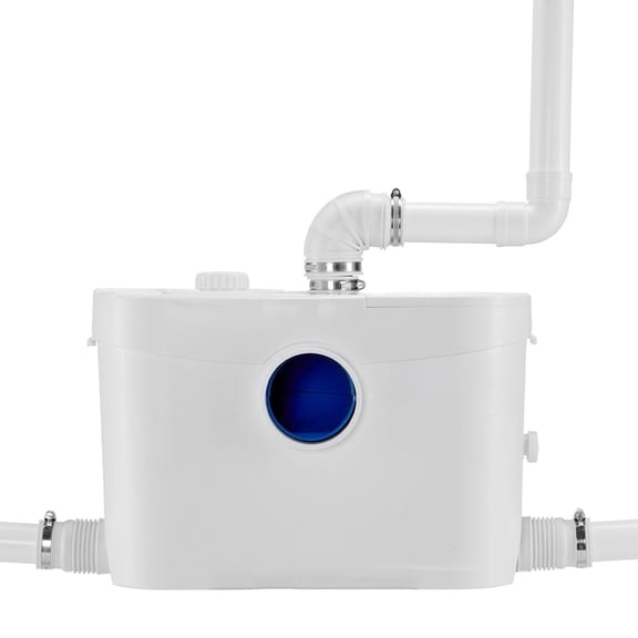 700W Macerating Upflush Toilet - No Sewer Line, Easy Install for Basement
