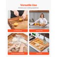 thumbnail image 3 of VEVOR Noodle Board Stove Cover, Stove Top Cover Board for Gas Burner & Electric Stove, Acacia Wood Cutting Board with Handles, RV Stovetop Cover/ Kitchen Sink Cover for Counter Space & Tray, 3 of 9