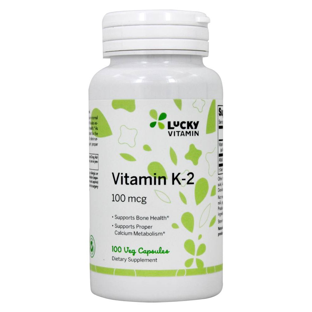LuckyVitamin Vitamin K2 Bone Health Support 100 mcg. 100 Veg
