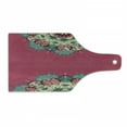thumbnail image 1 of Mandala Cutting Board, Eastern Floral Motifs in Half Boho Traditional Frame on Pink Background, Decorative Tempered Glass Cutting and Serving Board, Wine Bottle Shape, Multicolor, by Ambesonne, 1 of 1