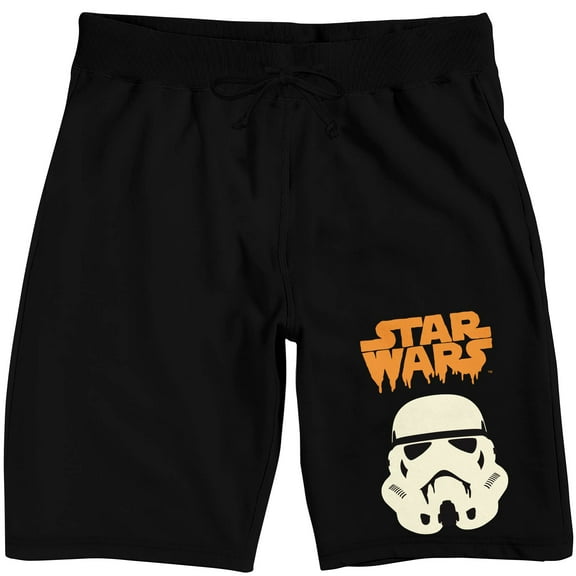 Star Wars Episode 4 A New Hope Stormtrooper Men's Black Sleep Pajama Shorts-Medium