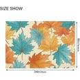 thumbnail image 4 of SKYSONIC Toiletry Mat Maple Leaves Print, Fluffy Plush Absorbent Bath Rugs Carpet with Non Slip Bottom for Bathroom Floor Toilet Tub and Shower, 4 of 7