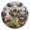 Gold, variant on Round Art Wall Clock Vintage Oil Painting Texture Decorative Clock Black Pointer, Multi-Purpose Desktop & Hanging Creative Decor Clock for Home Living Room Laughing Cows