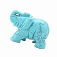 thumbnail image 2 of M Buder Escultura de Elefante de Jade Natural Tallado a Mano 5.08 cm / 2 inches - Turquesa, 2 of 9