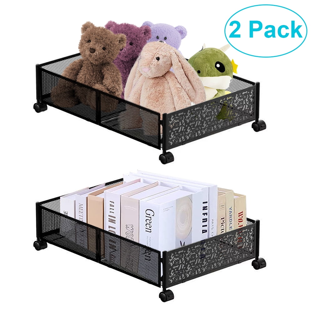 2 Pack Under Bed Storage Cart, Under the Bed Storage Containers with