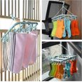 thumbnail image 5 of Sock Drying Rack, Hanging Clothes Drying Rack with 32 Windproof Pegs, Collapsible Lingerie Sock Drying Rack for Socks, Underwear, Baby Clothes, Towels, 5 of 5