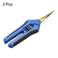thumbnail image 3 of Uxcell 3pcs Gardening Scissors 6.5" Curved Stainless Steel Blades Hand Pruner Garden Pruning Shears for Plant Flowers Trimming in Garden, Blue, 3 of 7