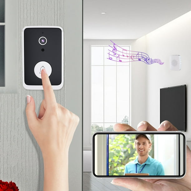 jovati Intelligent Visual Doorbell Wireless Wifi Doorbell Mobile Remote  Monitoring Camera Bidirectional Voice Intercom 