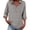 Gray, variant on Tqcoqu Womens 3/4 Sleeve Tops Dressy Casual Lapel Collar V Neck Button Up Cotton Linen Shirts Summer Beach Vacation Clothes,Army Green Women's S-XXXL