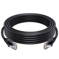Ethernet Cable 15 ft CAT6 High Speed Internet Network LAN Cable Cord, Outdoor Waterproof (Black)