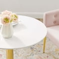 thumbnail image 5 of Modway Verne 28" Round Modern Wood & Metal Dining Table in White/Gold, 5 of 6