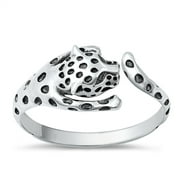All in Stock Adjustable Leopard Ring Sterling Silver Size 12