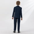 thumbnail image 5 of ZACPNCV Boy's Slim Fit Formal Suits 5 Piece Outfit for Ring Bearers Kids Dress Toddler Boy Tuxedo Homecoming Suits for Boys Navy 2-3 Years, 5 of 9