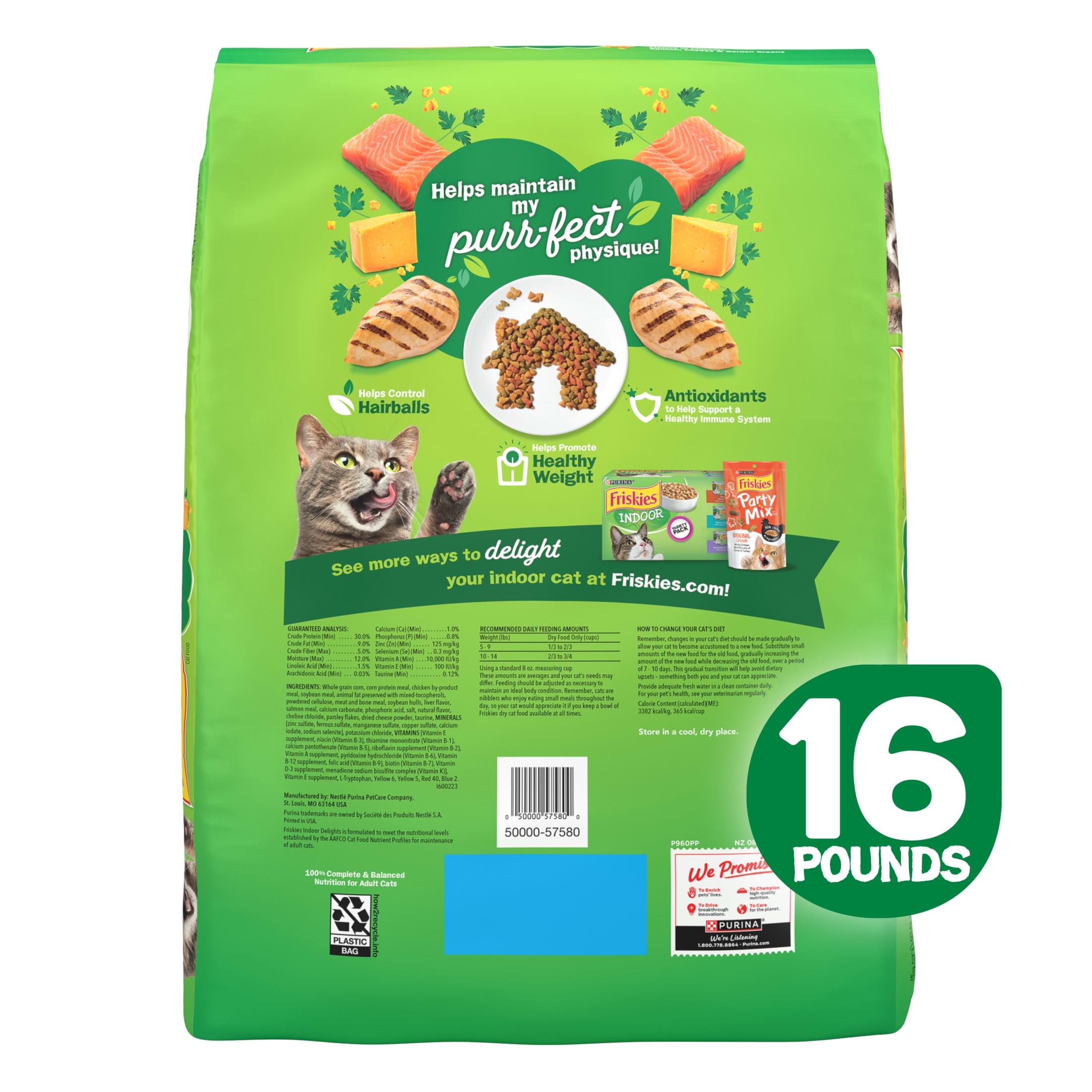 Friskies Indoor Delights Chicken Salmon Dry Cat Food 16 lb Bag Walmart