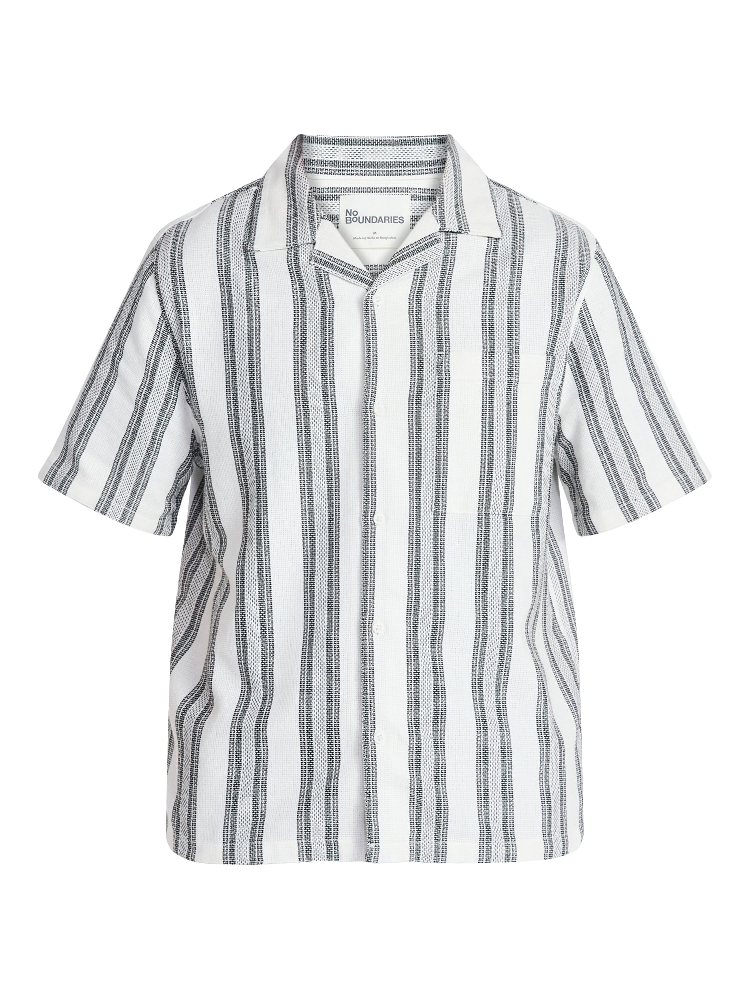 No Boundaries Textured Shirt with Short Sleeves, Men's XS-4XLT
