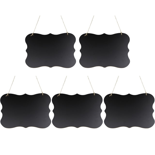Advancent Mini adornos de pizarra de 5 piezas, colgante de pizarra hecho a mano, tablero de mensajes de peso ligero, decoración del hogar, manualidades Muebles de oficina en casa Advancent HA011658-00